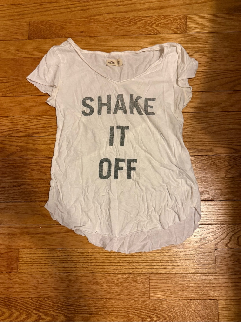 Taylor Swift White Short-Sleeve Graphic Tee with Gray Text